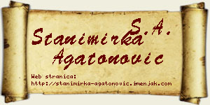 Stanimirka Agatonović vizit kartica